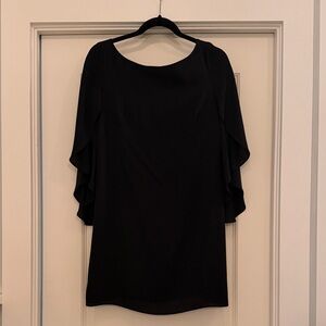 Milly black silk cocktail dress